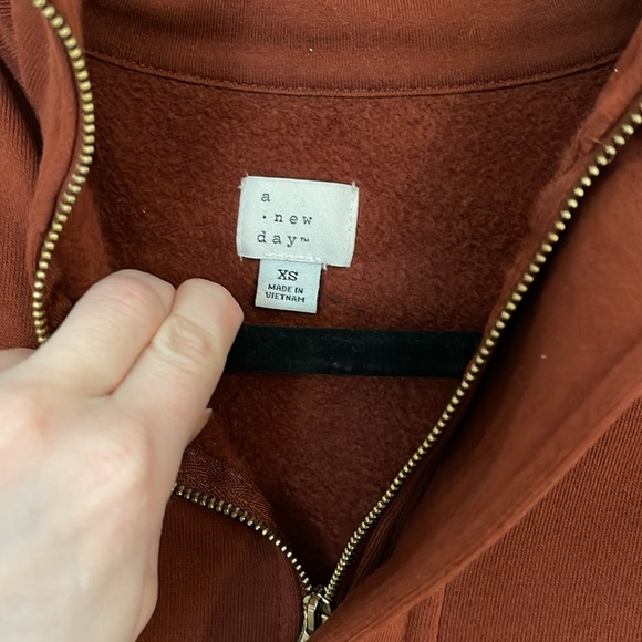 Women's Quarter Zip Sweatshirt - A New Day XS - Picture 3 of 5